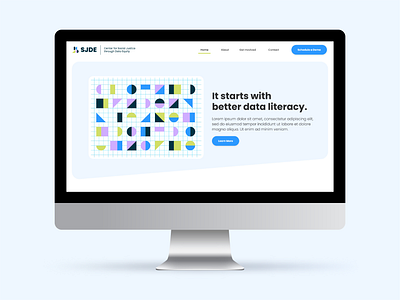 Landing Page UI Design branding design geometric landing page ui ux web design website