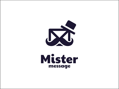 Mister message logo concept brand branding design graphic graphic design illustration logo ui ux vector