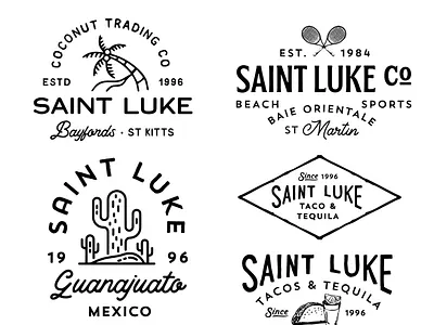 Saint Luke Clothing Co crest logo typography vintage