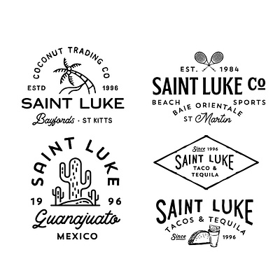 Saint Luke Clothing Co crest logo typography vintage