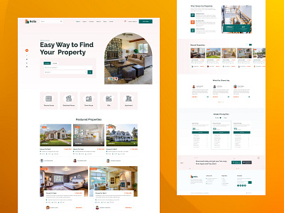 Rello - Real Estate Template corporate creative design landing page residence web design website website design