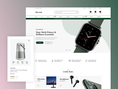 Alysum "Smart" design ecommerce electronics psd retail shop store ui