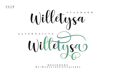 Willetysa | A Chicc Script Typeface | Design By MonoLine Calligr 3d animation app branding design graphic design icon illustration logo motion graphics typography ui ux vector