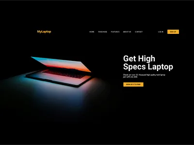 My Laptop Hero Screen design hero screen laptop sales ui ui design ux ux design