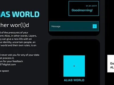 ALIAS WORLD - 371 Digital App alias alias world app figma interface media mobil interface mobil ui play store social user interface ux uı uıux world