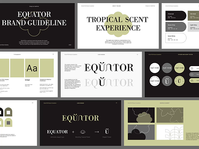 EQUATOR - Brand Guideline agency animation brand branding design equator flower graphic design guideline illustration logo mockup motion graphics nature perfume slabpixel tropical ui vector