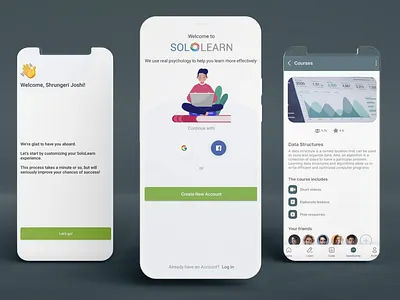 UI redesign concept - SoloLearn app appdesign graphic design redesign ui ui ux user experience user interface