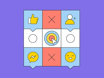 Debunking Social Media Myths flat illustration social media vector