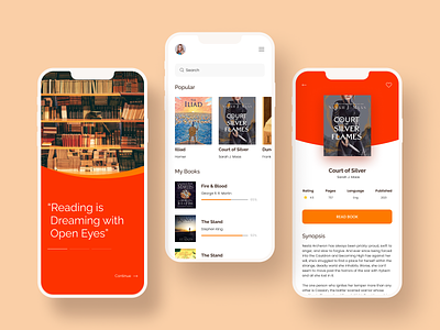 Library App design mobile app mobile ui ui