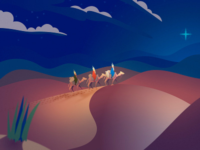 Wise men Illustration beautiful christmas conmemorative design devilsdan illustration vector wiseman