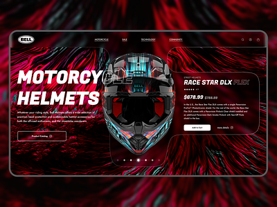 Bell Redisign Concept branding design helmet illustration interface moto ui uiux ux web design