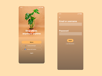 DailyUI 001 app plant product design sign up sign up screen ui ui design ux design