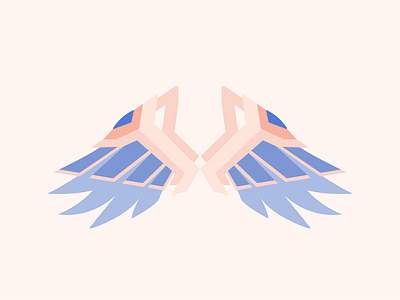 Angelic Shoulder Pauldrons armor clean design digital flat icon illustration minimal nerd vector