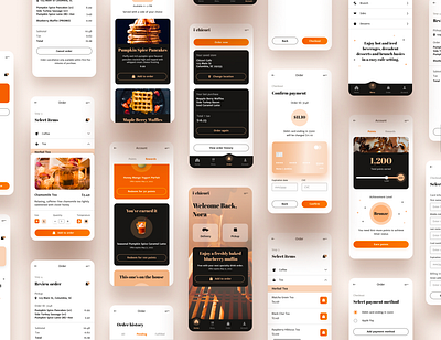 Chicori mobile app app app design branding card checkout creative delivery design food mobile modern orange order payment pickup ui ui design ux visual design