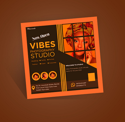 Photo studio Flyer design for VibesVisuals brand identity design flyer design graphic design illustration logo photography vector