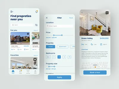 Real estate app - UI app app design mobile app design mobile design real estate app ui uiux ux