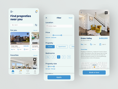 Real estate app - UI app app design mobile app design mobile design real estate app ui uiux ux