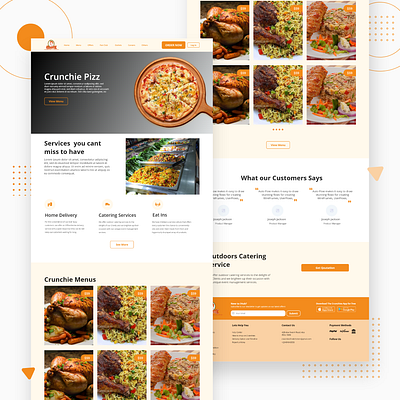 Crunchies Restaurant Landing Page interaction design ui ux