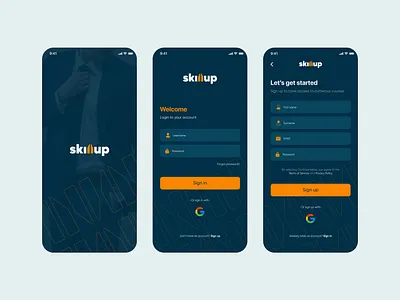 SkillUp Sign in and Sign up figma job login sign in sign up skills ui