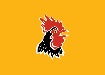 Rooster Head animal bird bold branding chicken chinese head illustration illustrator logo photoshop poultry red rooster rooster head yellow