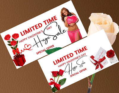 Valentine day banner advertisement brand advertisement brand promotion design event flyer social media posts valentine day offer valentines day banner