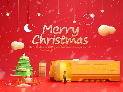 Christmas card for 2021 illustration