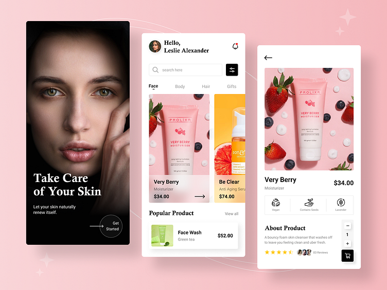 Skincare Product Shop App by MQoS UI/UX for MultiQoS on Dribbble