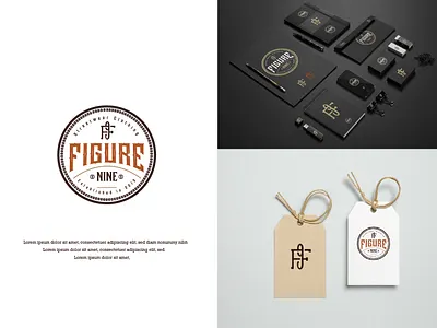 Logo Design for Figure Nine Apparel Store branding clothing cool fashion graphic design letter f logo logo monogram old retro retro logo style vintage vintage cloth vintage logo vintage monogram vintage monogram logo vintageclothing vintagestyle wear