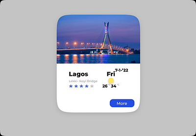 Card UI Design for a Weather App app design typography ui