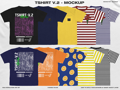 Tshirt V.2 - Mockup apparel apparel mockup brand mockup branding clothing clothing mockup design embroidery graphic design mockup product design products catalogue t shirt t shirt mockup bundle tee tee mcokup tee shirt mockup tshirt mockup