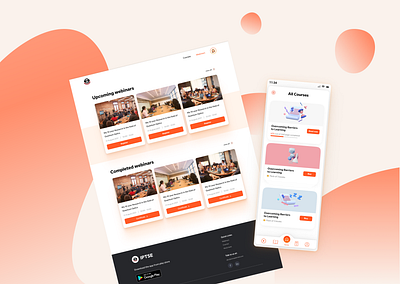 IPTSE Webinar and Courses app branding design future illustration logo typography ui ux vector
