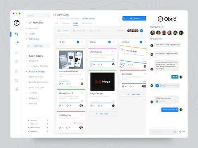 Task Manager admin interface app chat dashboard ios kanban project project manager sidebar task app task list task management task manager to do list ui ui dashboard user ux web web design