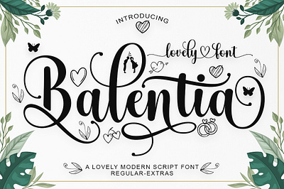 Balentia branding design font font design handwritten happy new years happy spring happy sammer illustration logo script script font script fonts ui