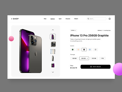 iPhone Free Web Product Page branding clean design ecommerce flat iphone landing page shop ui ux web