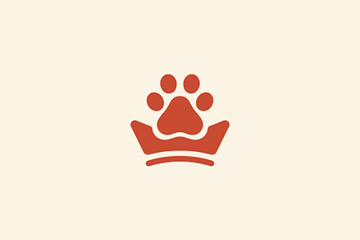 Paw Crown Logo Template animal black cat crown design dog footprint icon king logo paw puppy retro royal sign slhouette symbolelement template vintage wild