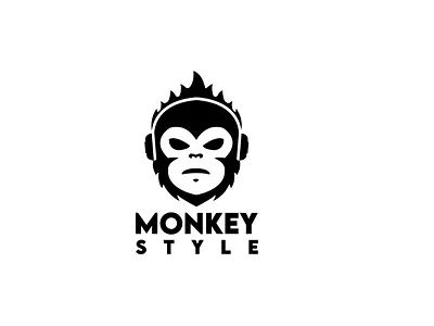 Monkey Style branding design dj logo illustrator logo logo design professional logo text logo vector