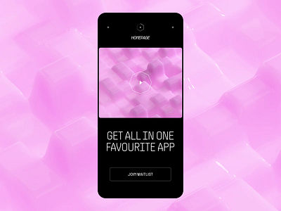 Promo screen concept after animation cinema4d design future mobile octane pink player promo render ui ux video