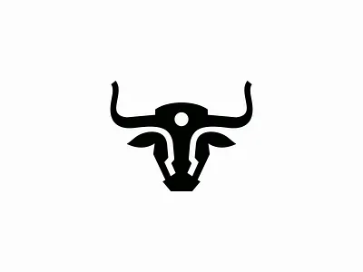 Geometric Bull Head Logo for Sale abstract angus animal beef branding bull cattle design farm geometric graphic design illustration logo mark negative space ox premium simple symbol vector