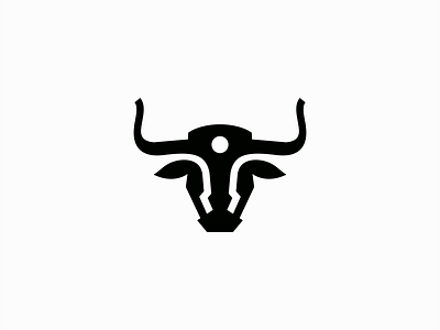 Geometric Bull Head Logo for Sale abstract angus animal beef branding bull cattle design farm geometric graphic design illustration logo mark negative space ox premium simple symbol vector