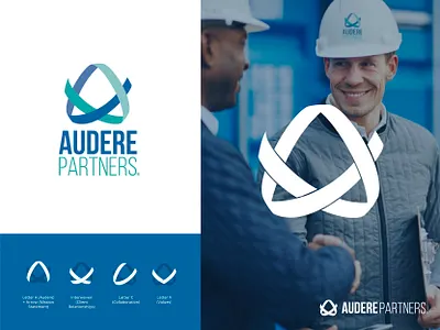 Audere Partners Logo Design audere partners bold brand identity branding corporate corporate logo creative direction custom logo design daring design forced connection international logo logo design visual identity visual identity suite