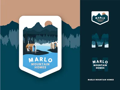 Mountain Homes Full Logo Design Suite brand design brand suite creative direction custom logo design graphic design home logo ig feed illustration instagram feed lake tahoe logo logo logo design logo suite mountain homes real estate realtor