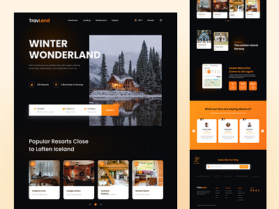 TravLand · Travel Company Landing Page design landing page travel ui webdesign website