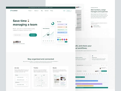 Task Management - Landing Page app clean dashboard task design dipa inhouse hero interaction design landing page mangement motion graphics task task management team management ui ui ux ux web app web ui website