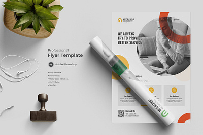 Flyer Template-08 cv design flat design flyer modern design professional design resume