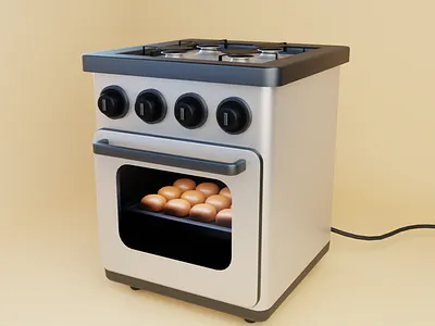 Lil' Stove 3d blender buns gas kitchen stove