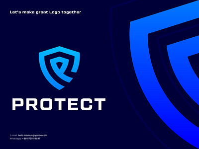 PROTECT - Letter P + Sheild Logo Concept a b c d e f g h i j k l m n abstract logos brand flat icon identity letter p lettermark logo designer logomark mark modern logos monogram o p q r s t u v w x y z security logo sheild logo simple logo ssecurity logo symbol unused