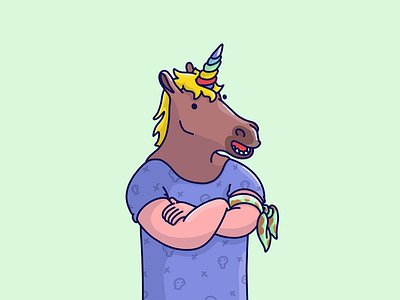 Horsehead avatar artist cartoon character design character designer designer icon illustration illustrator minimalistic procreate