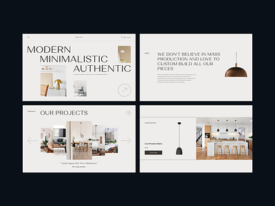 The concept for an online furniture store animation design typography ui ux