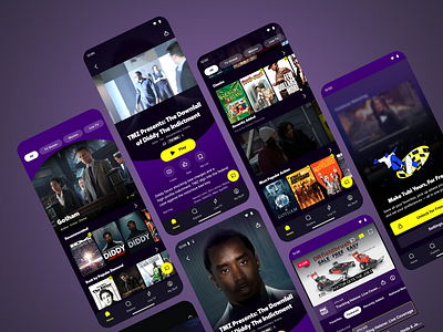 Tubi Dark Mobile App Design app app design application application design creative dark dark mode dark tone design mobile mobile app purple black ui ui ux user user experience usern interface ux visual visuals
