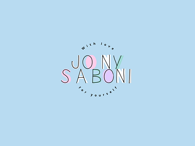 Jony Saboni brand branding cosmetics design font identity illustration jony letter logo logotype natural saboni yourself